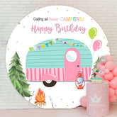 Aperturee - Circle Campers Outdoor Happy Birthday Backdrop